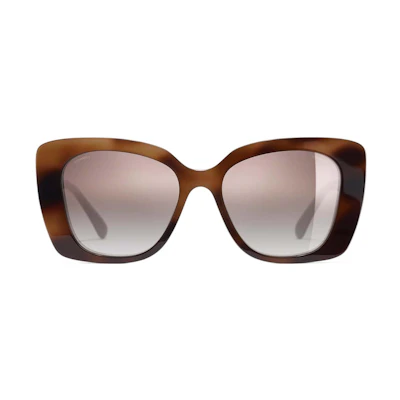 CHANEL Butterfly Acetate Casual Simple Sunglasses Brown. CH5422B1661B8