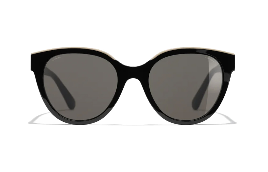Order Gafas de Sol Negras CHANEL Butterfly Unisex con Detalle de Logo CH5414A-C534/3