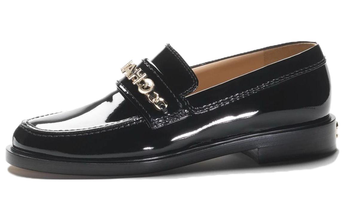 Buy Chanel Calfskin Patent Leather 'Casual Women's Black Flats