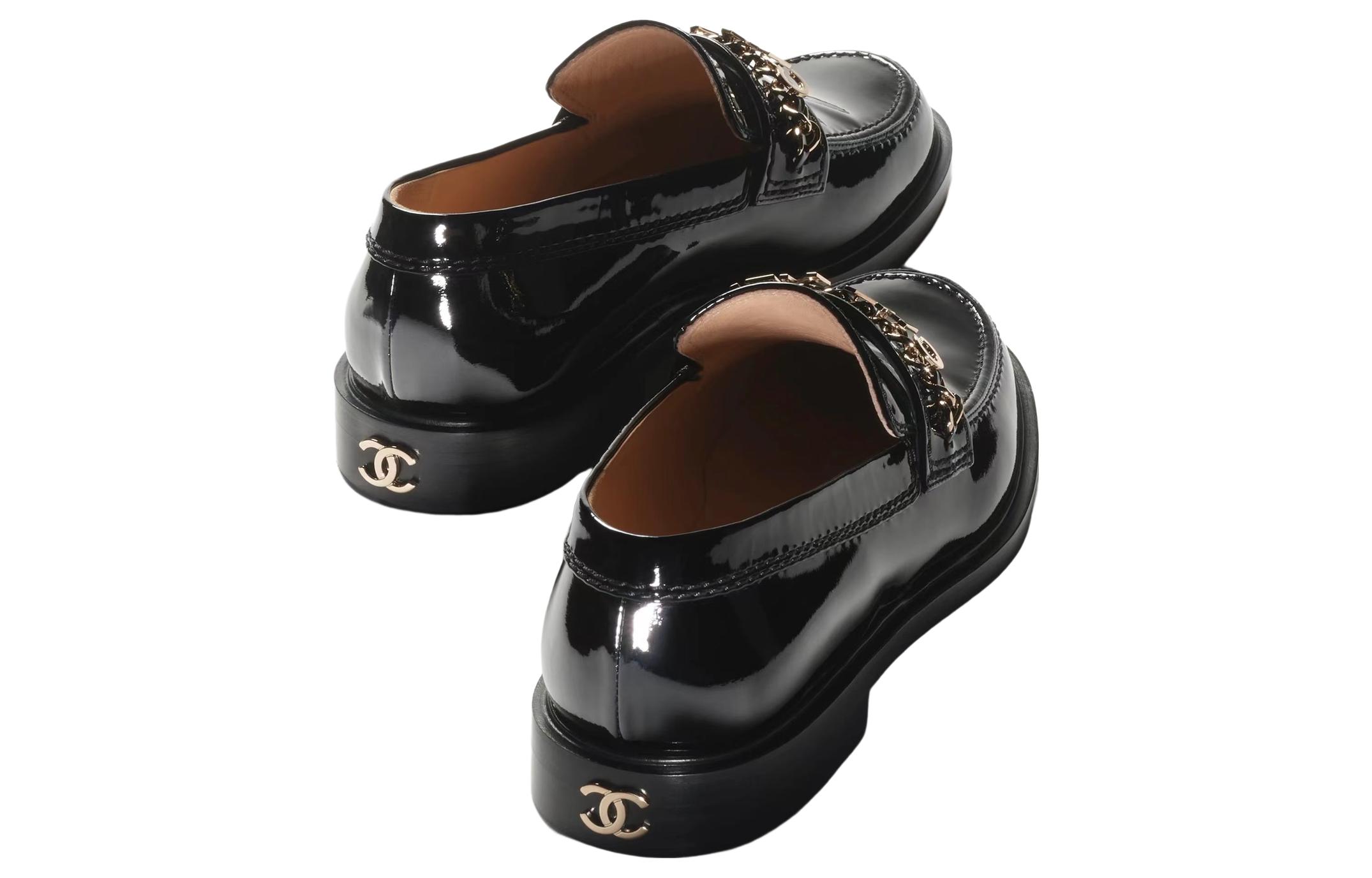 Chanel Calfskin Patent Leather 'Casual Women's Black Flats' 圖 3