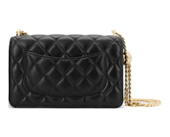 Order Chanel Camellia Gesper Rantai Emas Logo CC WOC Hitam (AP3297-B10702-94305)