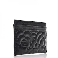 Order Chanel Pemegang Kad Camellia Timbul Hitam