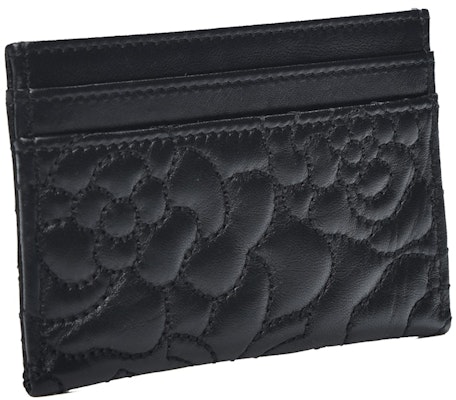 Chanel Card Holder Camellia Embossed Lambskin Black Order Chanel Card Holder Camellia Embossed Lambskin Black