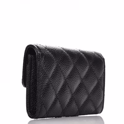 Chanel Card Holder Quilted Caviar Gold-tone Black Order Chanel Card Holder Quilted Caviar Gold-tone Black