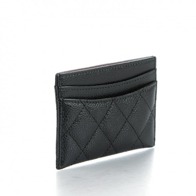 Chanel Card Holder Quilted Caviar Silver-tone Black Order Chanel Card Holder Quilted Caviar Silver-tone Black