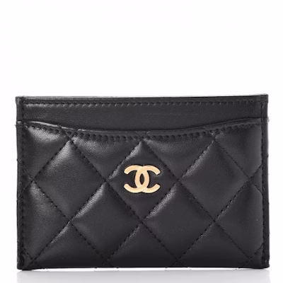 Chanel Pemegang Kad Kulit Anak Kambing Berlian Quilted Hitam Buy Chanel Pemegang Kad Kulit Anak Kambing Berlian Quilted Hitam