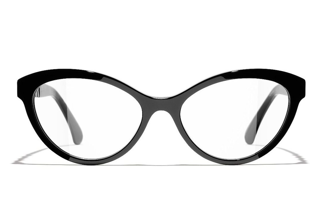 Order Gafas Chanel Cat-Eye Negras Unisex Moda Montura Óptica CH3428QC888