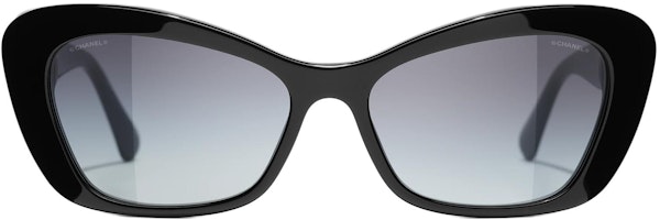 CHANEL Cat-Eye Sunglasses Black Unisex with Logo Detail Asian Fit CH5481HA-C622S6 CHANEL Cat-Eye Sunglasses Black Unisex with Logo Detail Asian Fit CH5481HA-C622S6