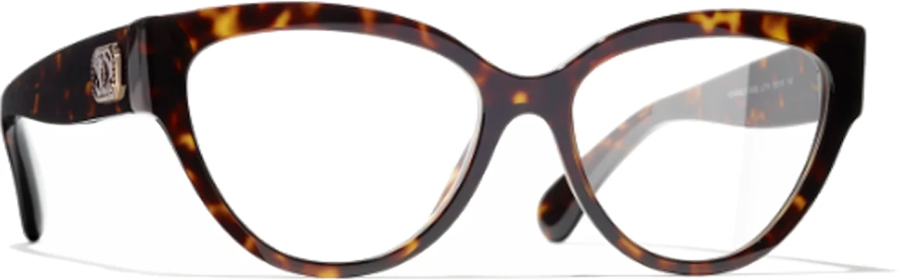 CHANEL 貓眼光學眼鏡 棕色 金標圖案 鏡框 男女適用 CH3436-C714 Lookbook CHANEL 貓眼光學眼鏡 棕色 金標圖案 鏡框 男女適用 CH3436-C714