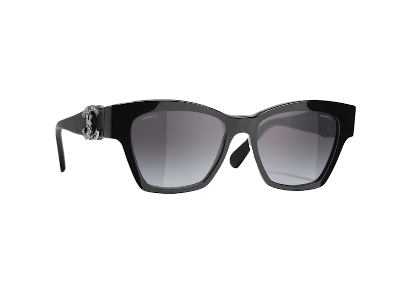 Buy Kacamata Cat Eye Chanel Hitam/Abu (5456QB C501/S6)