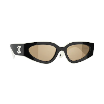 Chanel Cat Eye Sunglasses Black/White (6056 1656/53)