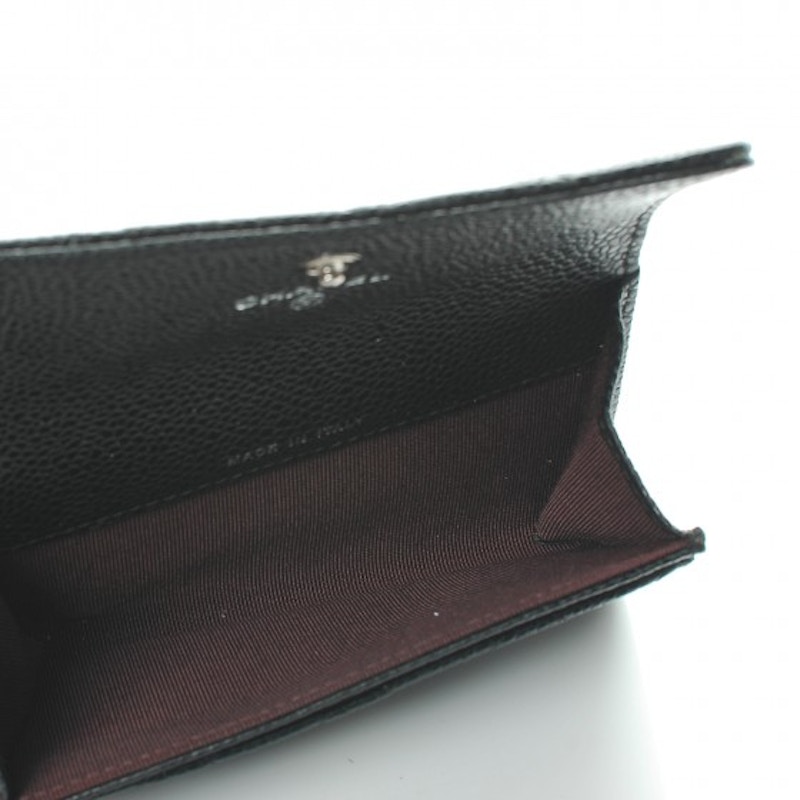 Chanel CC Card Holder Quilted Caviar Silver-tone Black 圖 3