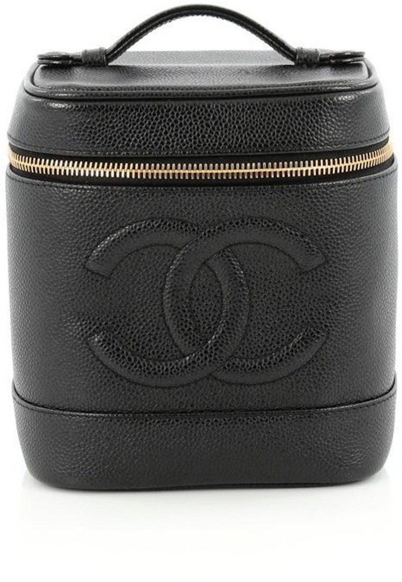 Chanel CC Cosmetic Case Tall Black