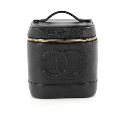 Chanel CC Cosmetic Case Tall Black
