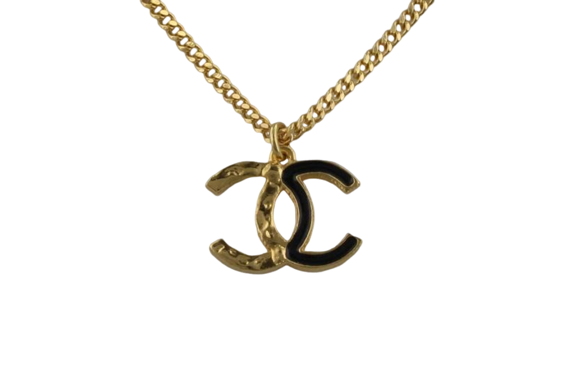 CHANEL CC Logo Gold Metal Necklace Unisex Couple Style Gold ABC480-B15385-NU487
