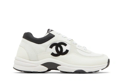 (Women) Chanel CC Logo Sneaker 'White Black'