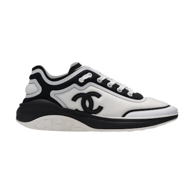 Chanel CC Logo Sneaker 'White Black'