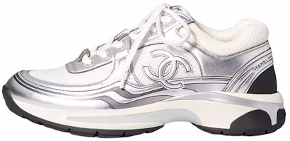 Chanel CC Logo Sneaker 'White Silver' G39794-Y56368-K5451 Chanel CC Logo Sneaker 'White Silver' G39794-Y56368-K5451