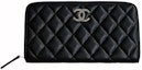 Buy 香奈兒黑色CC拉鍊長夾 (AP3181)