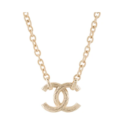 Chanel CC Pendant Necklace Gold