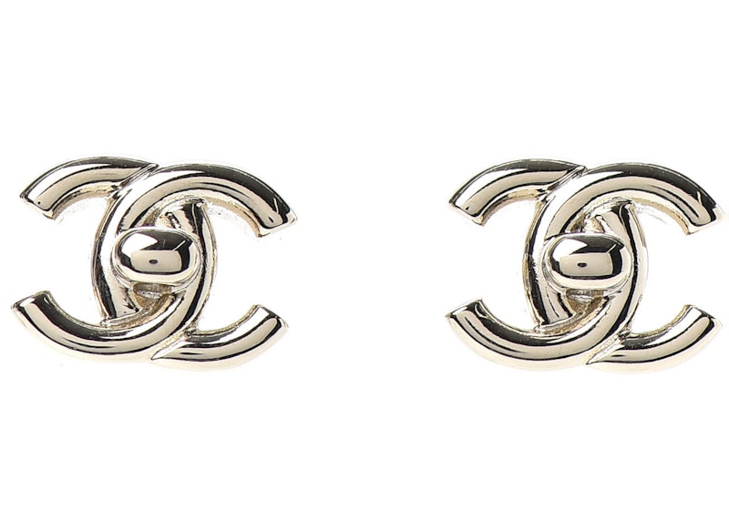 Chanel CC Turnlock Clip On Earrings Gold
