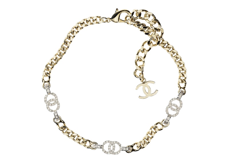 Chanel Choker Necklace AB8287 Gold/Silver/Crystal