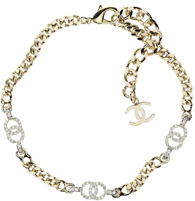 Chanel Choker Necklace AB8287 Gold/Silver/Crystal Buy Chanel Choker Necklace AB8287 Gold/Silver/Crystal