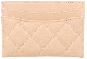 Order Chanel Porta Tarjetas Clásico Beige/Plata