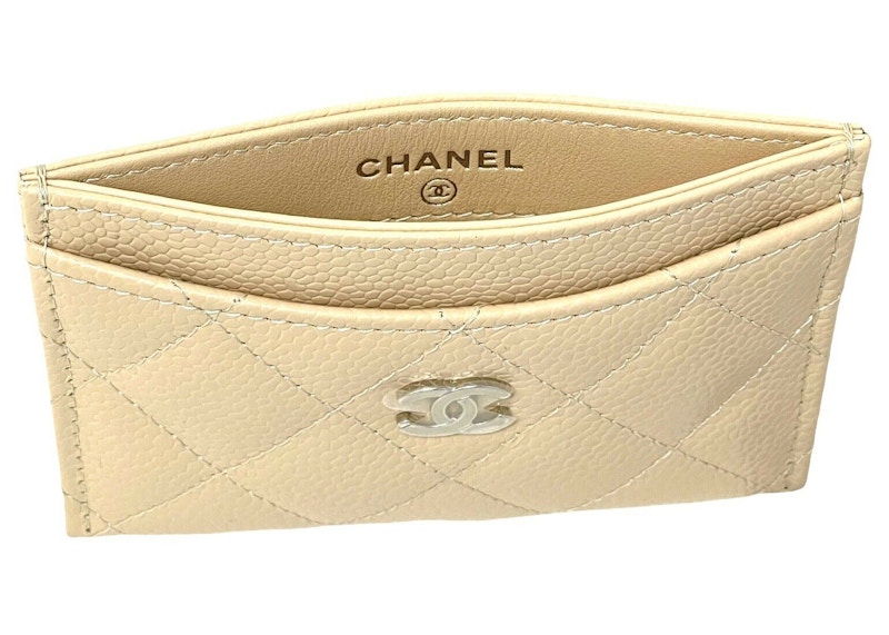 Lookbook 香奈兒經典卡片套 駝色/銀色