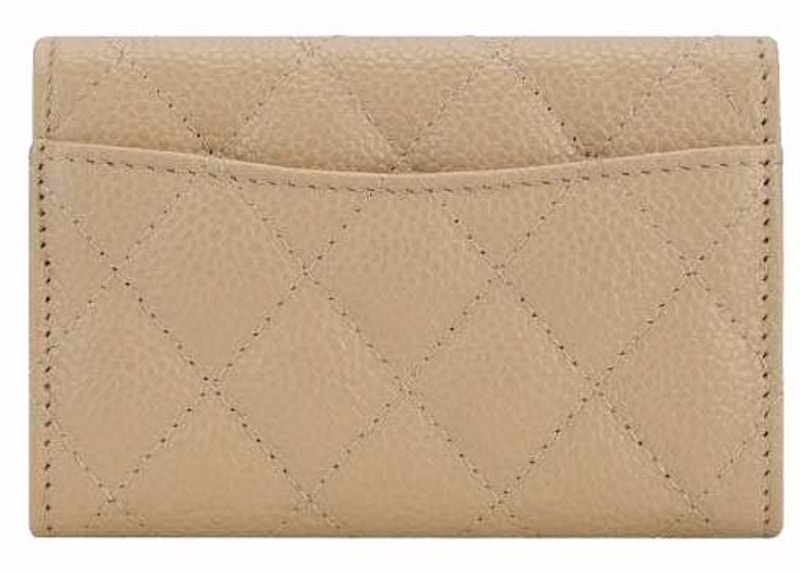 Order Dompet Kartu Chanel Klasik Warna Beige (AP0214)