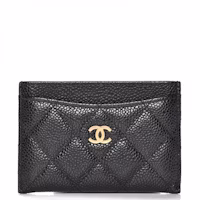 Chanel Classic Card Holder Quilted Caviar Gold-tone Black Chanel Classic Card Holder Quilted Caviar Gold-tone Black