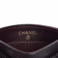 Lookbook Chanel Clásico Porta Tarjetas Acolchado Caviar Negro con Detalles Dorados