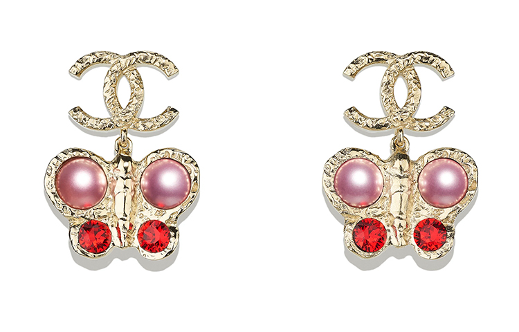 CHANEL Classic CC Crystal Butterfly Earrings Pink/Red AB8259-B08234-NI424 圖 2