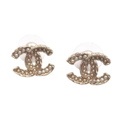 Chanel Classic CC Turnlock Earrings Faux Pearl Gold/Pearl