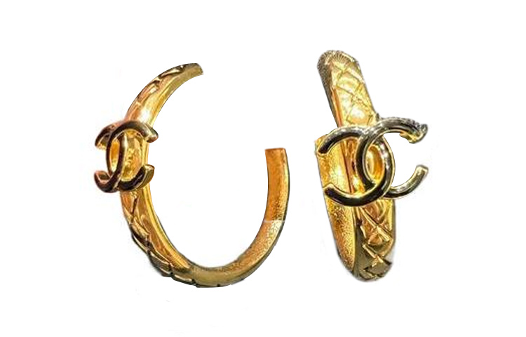 CHANEL Classic Double C Metal Earrings Gold/Black AB8368-B08186-NI268 圖 2