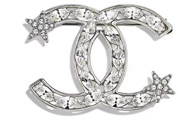 CHANEL Classic Double C Rhinestone Star Brooch Silver AB3367-B02390-N5957 Order CHANEL Classic Double C Rhinestone Star Brooch Silver AB3367-B02390-N5957