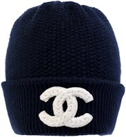 CHANEL Classic Double C White Logo Cashmere Beanie Blue Unisex Couple Style. AA9257-B13357-NP713 CHANEL Classic Double C White Logo Cashmere Beanie Blue Unisex Couple Style. AA9257-B13357-NP713