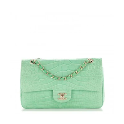 Chanel Classic Double Flap Medium Light Green