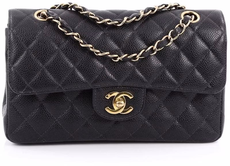 chanel-classic-double-flap-quilted-caviar-gold-tone-small-black-burgundy-lining
