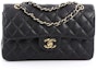 Buy Chanel Classic Double Flap Quilted Caviar Gold-tone Small Black/Burgundy Lining