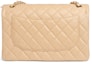 Order Chanel Classic Double Flap Quilted Caviar Gold-tone Jumbo Beige