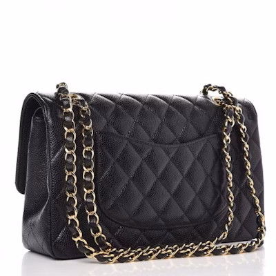 Chanel Classic Double Flap Quilted Caviar Gold-tone Medium Black Order Chanel Classic Double Flap Quilted Caviar Gold-tone Medium Black