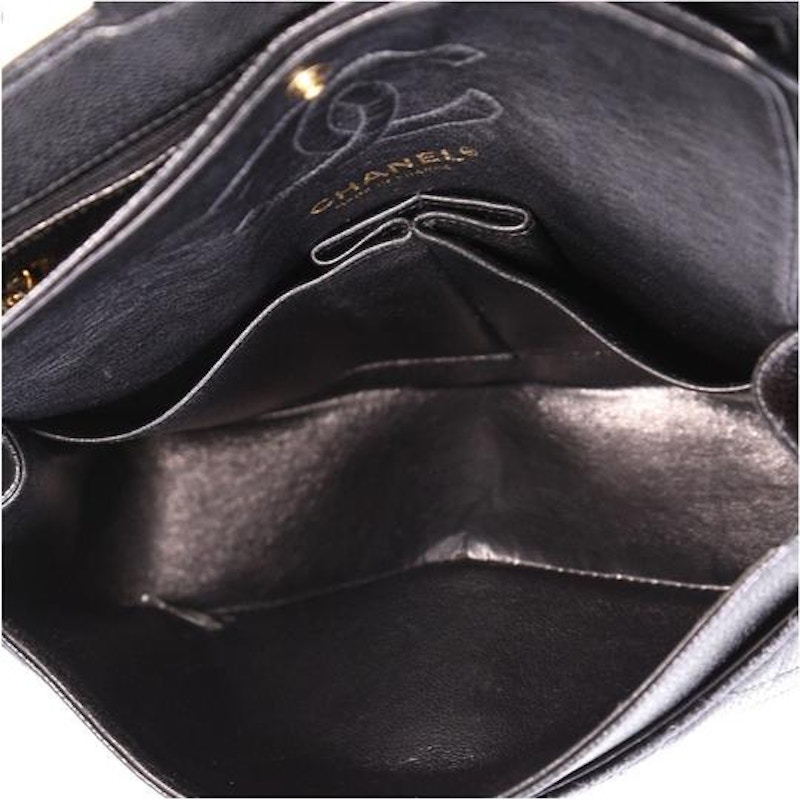 Lookbook 香奈儿经典双翻盖小号黑色金色鱼子酱绗缝包