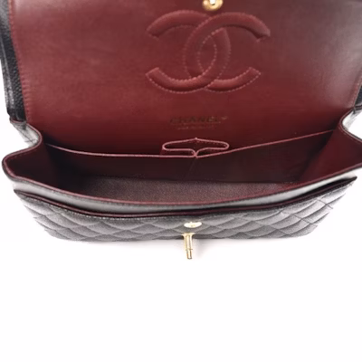 Chanel Classic Double Flap Quilted Caviar Gold-tone Medium Black Lookbook Chanel Classic Double Flap Quilted Caviar Gold-tone Medium Black