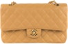 Buy Chanel Classic Double Flap Quilted Caviar Medium Beige
