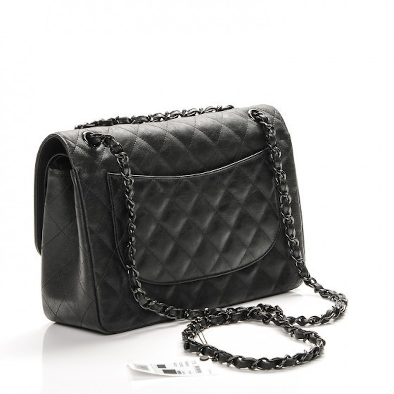Order 샤넬 클래식 2.55 빅사이즈 쭈글 가죽 블랙
