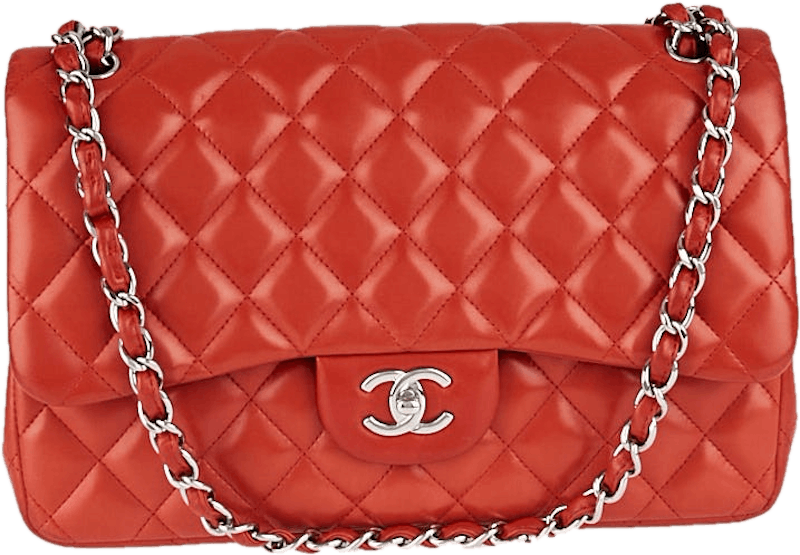 Chanel Classic Double Flap Quilted Jumbo Calfskin Red