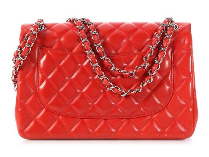 Order Chanel Klasik Double Flap Quilted Jumbo Calfskin Merah