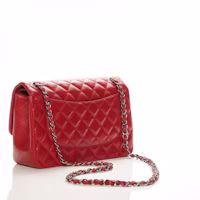 Order Chanel Klasik Double Flap Quilted Jumbo Merah Gelap