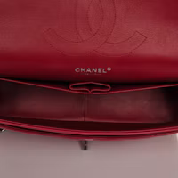 Lookbook Chanel Klasik Double Flap Quilted Jumbo Merah Gelap